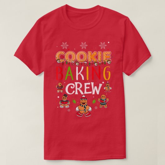 Cookie Baking Crew-kerstontbijt T-shirt (Design voorkant)