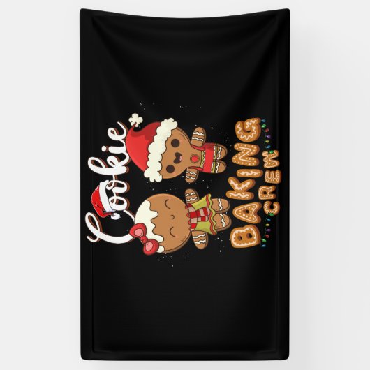 Cookie Baking Crew-kerstteam Spandoek (Verticaal)