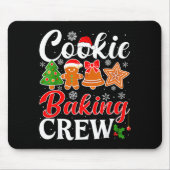 Cookie Baking Crew Peperkoek Kerst Xmas Koek Muismat (Voorkant)
