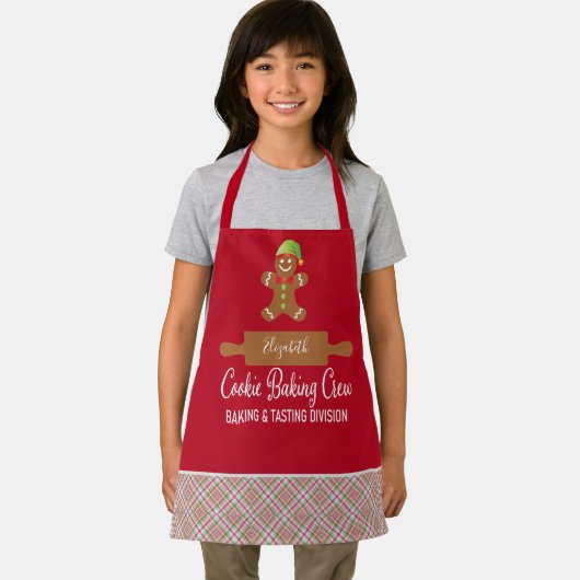 Cookie Baking Crew Red Pset met kerstgeschut Schort (Insitu)