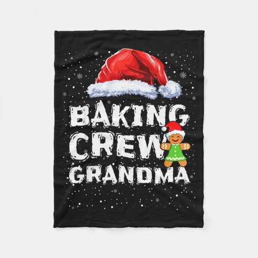 Cookie Baking Crew Shirt Grandma Matching Christma Fleece Deken (Voorkant)