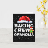 Cookie Baking Crew Shirt Grandma Matching Christma Kaart (Gele Bloem)