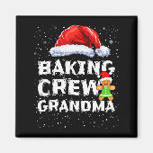 Cookie Baking Crew Shirt Grandma Matching Christma Magneet (Voorkant)