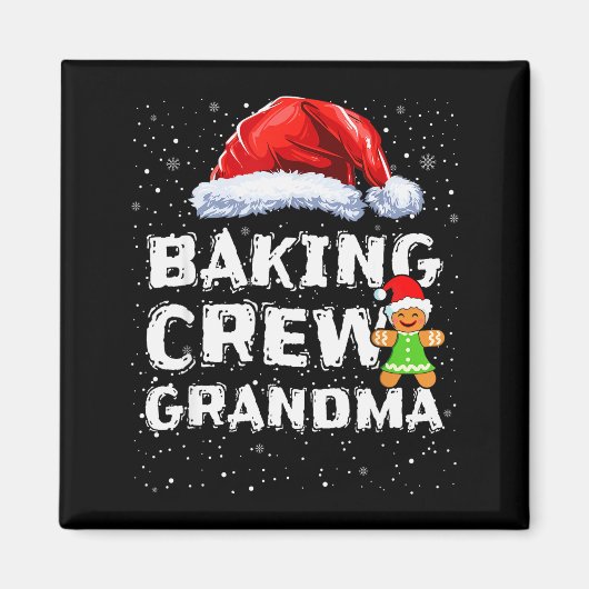 Cookie Baking Crew Shirt Grandma Matching Christma Magneet (Voorkant)