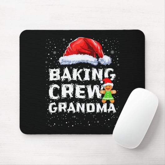 Cookie Baking Crew Shirt Grandma Matching Christma Muismat (Met muis)