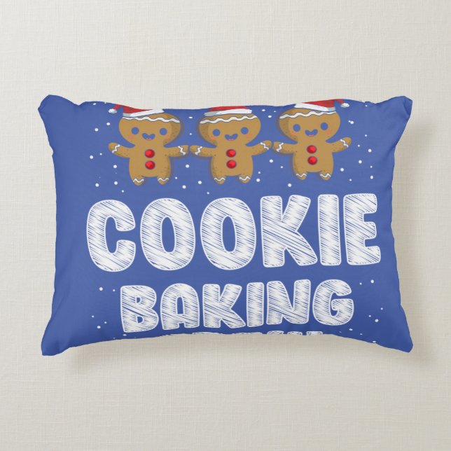 Cookie Baking Crew Shirt kerstfamilie Gingerbr Accent Kussen (Voorkant)