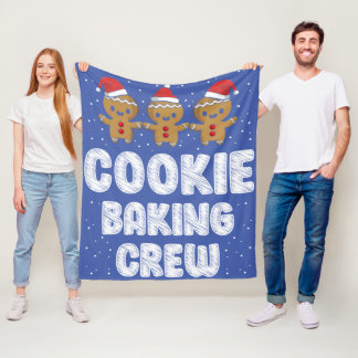 Cookie Baking Crew Shirt kerstfamilie Gingerbr Fleece Deken