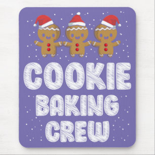 Cookie Baking Crew Shirt kerstfamilie Gingerbr Muismat