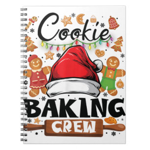 Cookie Baking Crew Shirt kerstfamilie Gingerbr Notitieboek