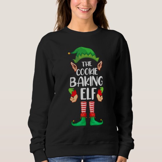 Cookie Baking Elf Matching Family Kerstmis Trui (Voorkant)