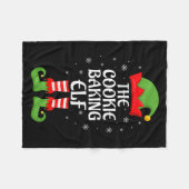 Cookie Baking Elf Xmas Family Matching Elf Squad C Fleece Deken (Voorkant (Horizontaal))