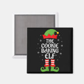 Cookie Baking Elf Xmas Family Matching Elf Squad C Magneet (Voorkant / Achterkant)