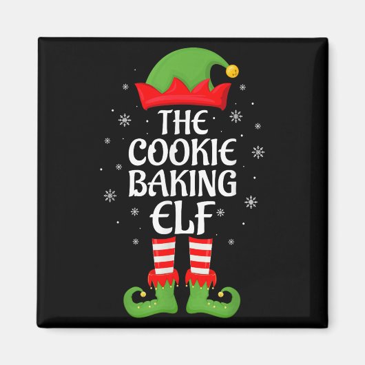 Cookie Baking Elf Xmas Family Matching Elf Squad C Magneet (Voorkant)