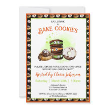 Cookie Baking Halloween Feestuitnodiging
