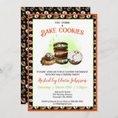 Cookie Baking Halloween Feestuitnodiging Kaart (Voorkant / Achterkant)