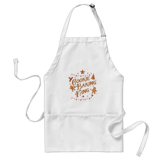 Cookie Baking King Holiday Design Standaard Schort (Voorkant)
