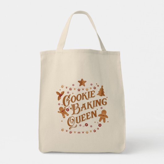 Cookie Baking King Holiday Design Tote Bag (Achterkant)
