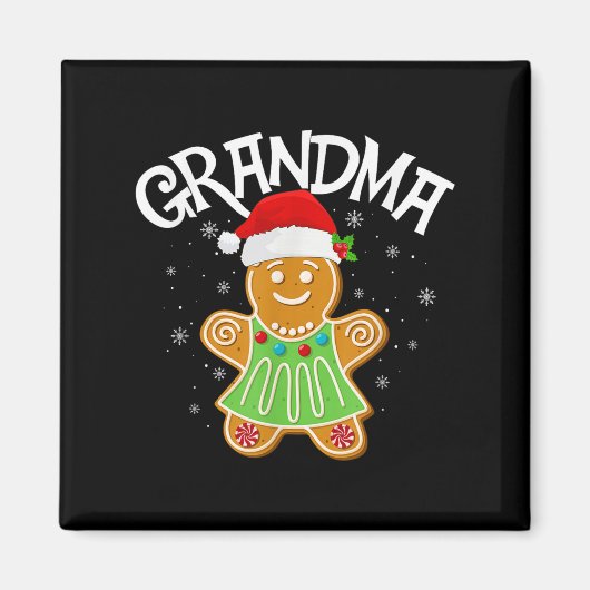 Cookie Baking Matching Family Gingerbread Grandma  Magneet (Voorkant)