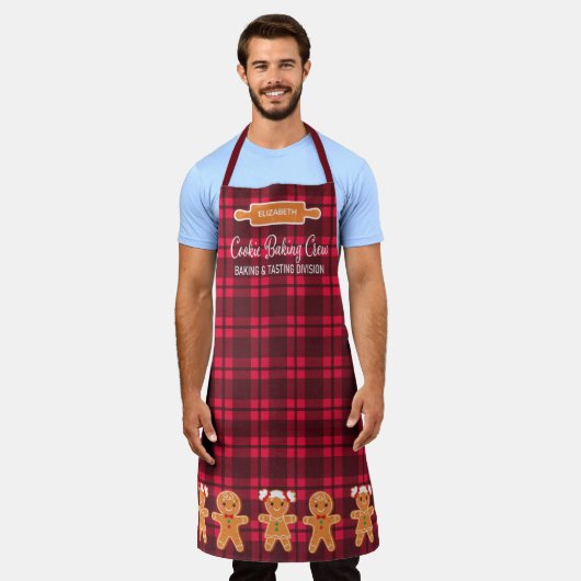 Cookie Baking Pset Gingerbrood Monogram Baken Schort (Gedragen)