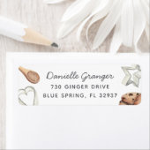 Cookie Baking Return-adres Etiket (Insitu)