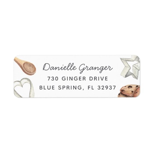 Cookie Baking Return-adres Etiket (Voorkant)