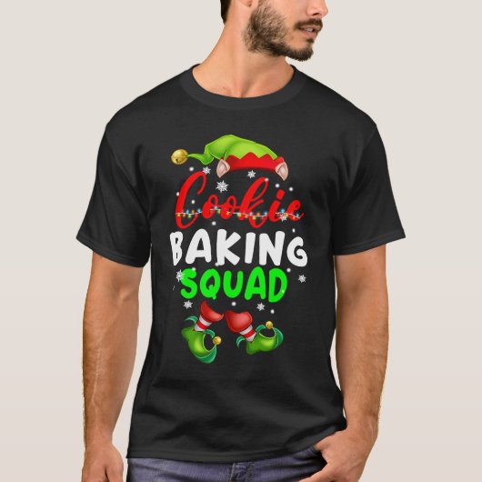 Cookie Baking Squad Kerst ELF Cookies Bakker G T-shirt (Voorkant)