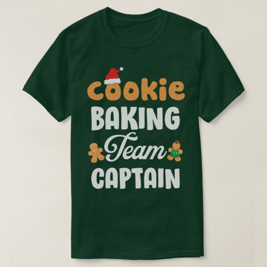 Cookie Baking Team Captain Funny Gingerbread Cooki T-shirt (Design voorkant)