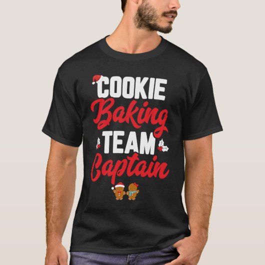Cookie Baking Team Captain Funny Matching Family C T-shirt (Voorkant)