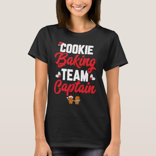Cookie Baking Team Captain Funny Matching Family C T-shirt (Voorkant)
