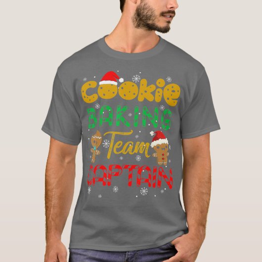Cookie Baking Team Captain Gingerbread Christmas T-shirt (Voorkant)