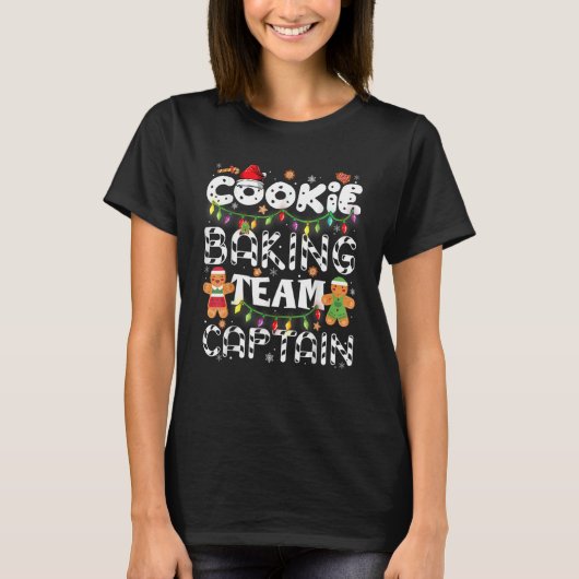 Cookie Baking Team Captain Gingerbread Christmas T-shirt (Voorkant)