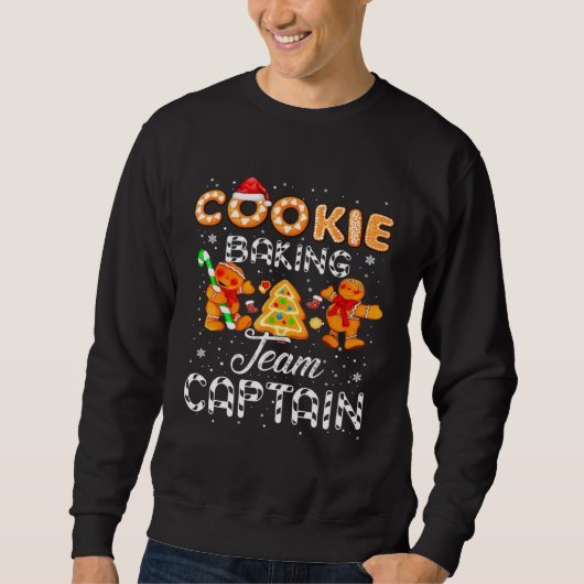Cookie Baking Team Captain Gingerbread Christmas Trui (Voorkant)