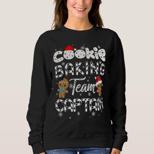 Cookie Baking Team Captain Gingerbread  Christmas Trui (Voorkant)