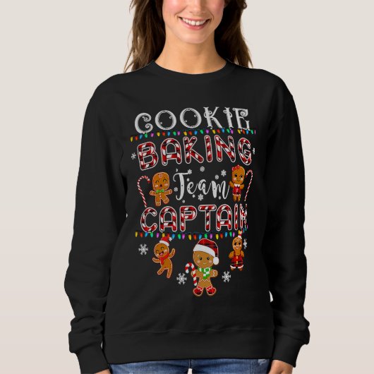 Cookie Baking Team Captain Gingerbread Red Plaid C Trui (Voorkant)