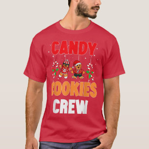 Cookie Baking Team Crew Candy Cane Kerstvoedsel T-shirt
