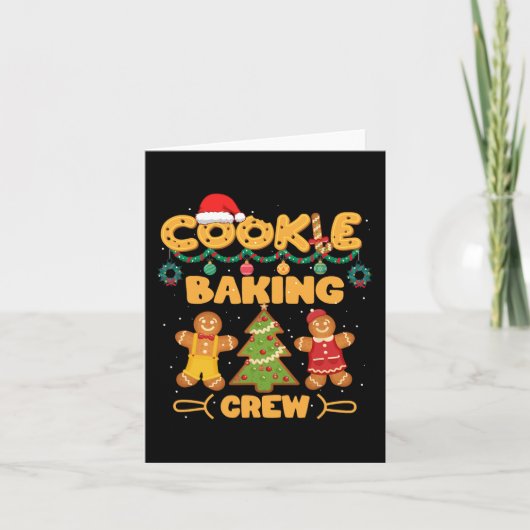 Cookie Baking Team Crew Xmas Familie Matching Grou Kaart (Voorkant)