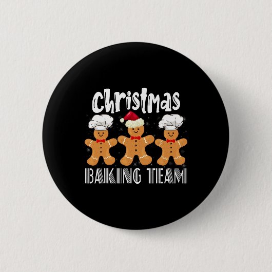 Cookie Baking Team Crew Xmas Familie Matching Grou Ronde Button 5,7 Cm (Voorkant)
