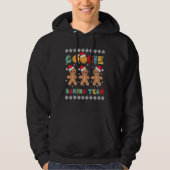 Cookie Baking Team Gingerbread Men with Xmas Hats  Hoodie (Voorkant)