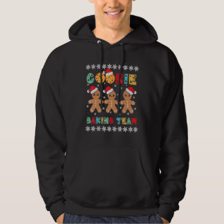 Cookie Baking Team Gingerbread Men with Xmas Hats  Hoodie