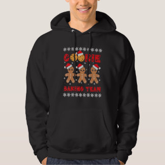 Cookie Baking Team Gingerbread Men with Xmas Hats  Hoodie