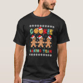Cookie Baking Team Gingerbread Men With Xmas Hats  T-shirt (Voorkant)