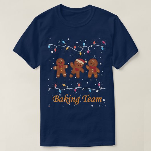 Cookie Baking Team Gingerbrood Kerstmis T-shirt (Design voorkant)
