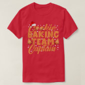 Cookie Baking Team Kapitein Gingerbrood Kerstmis F T-shirt (Design voorkant)