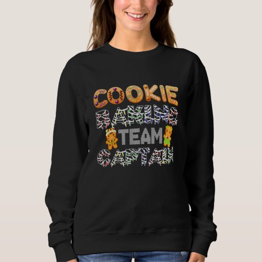 Cookie Baking Team Kapitein Gingerbrood Kerstmis F Trui (Voorkant)