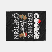 Cookie Baking Team Kapitein Gingerbrood Kerstmis Fleece Deken (Voorkant (Horizontaal))