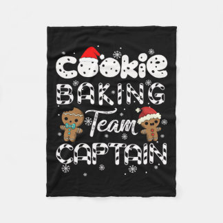Cookie Baking Team Kapitein Gingerbrood Kerstmis Fleece Deken