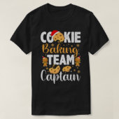 Cookie Baking Team Kapitein Gingerbrood Kerstmis T-shirt (Design voorkant)