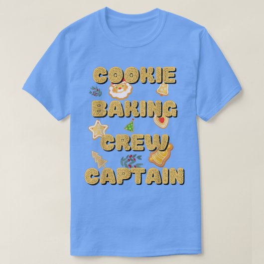 Cookie Baking Team Kapitein Tester Cute Family Mat T-shirt (Design voorkant)