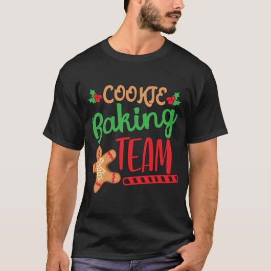Cookie Baking Team Kerstmis Kerstmis Merkel T-shirt (Voorkant)