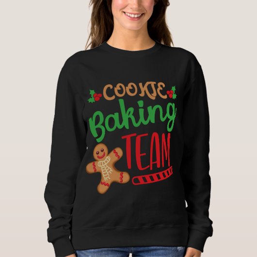 Cookie Baking Team Kerstmis Kerstmis Merkel Trui (Voorkant)